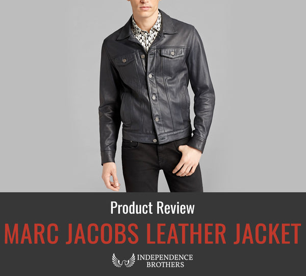 Marc jacobs black leather jacket Clearance