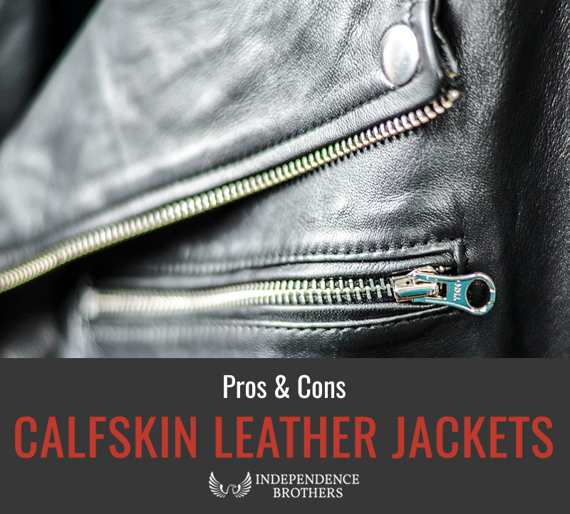 Calfskin leather jacket hotsell