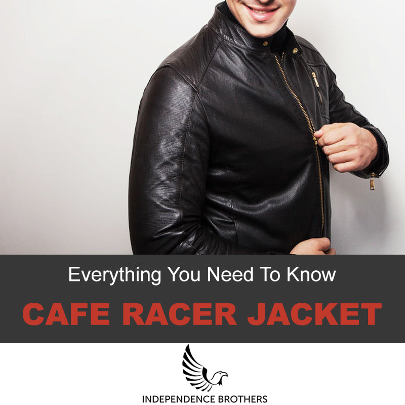 Mens Distressed Cafe Racer Brown Leather Jacket - Shop Now