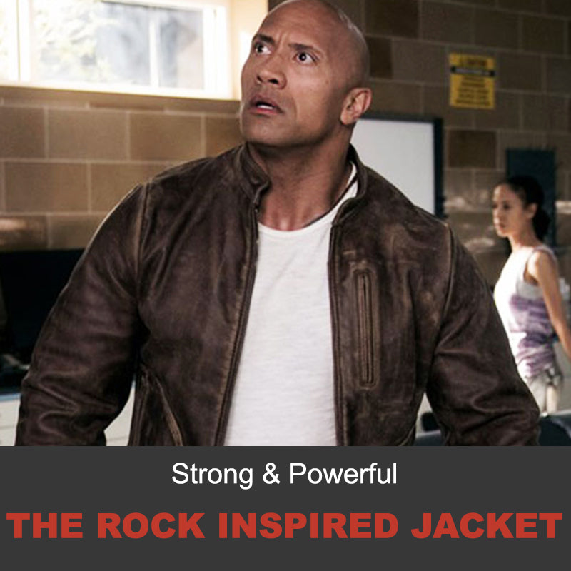 Strong & Powerful: Dwayne “The Rock” Johnson Inspired Leather Jacket