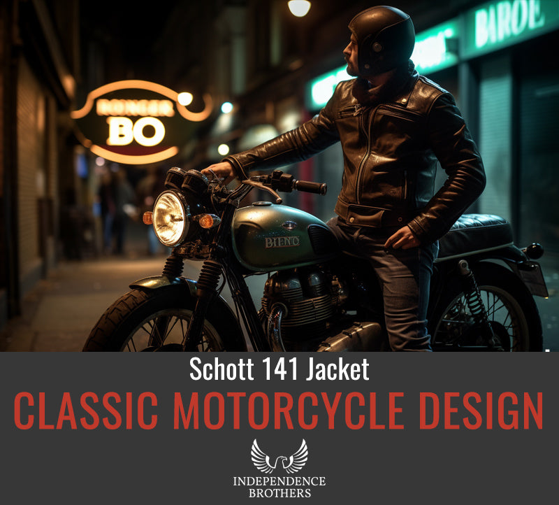 Schott 141 Jacket: Classic Racer Leather Motorcycle Design